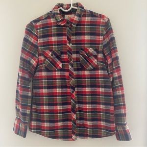 Women’s Field & Stream Plaid Flannel Button Down Shirt Size Medium